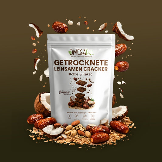 OMEGAFUL Leinsamen Cracker Kokos & Kakao 80g