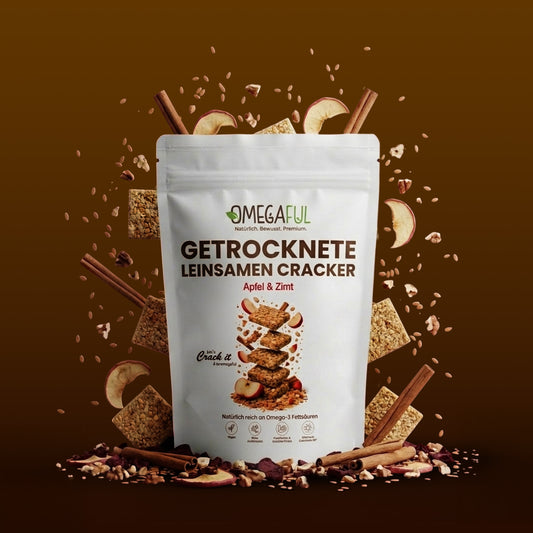 OMEGAFUL Leinsamen Cracker Apfel & Zimt 80 g